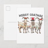 Prettig Geitfeest Dier Geit Liefhebber Prettig Ker Uitnodiging Briefkaart (Voorkant / Achterkant)