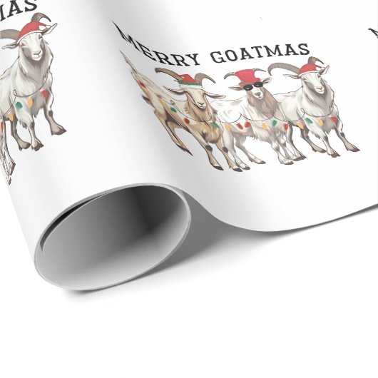Prettig Geitmas Geitenliefhebber Prettig Kerstfees Cadeaupapier (Rol Hoek)