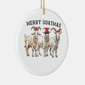 Prettig Geitmas Geitenliefhebber Prettig Kerstfees Keramisch Ornament (Rechts)