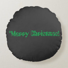 Prettig Gelukkig Kerstfeest Viering Klasse A Katoe Rond Kussen