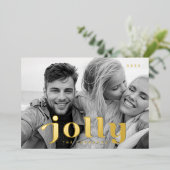 Prettig Gelukkig Kerstmis Moderne Eenvoudige Famil Folie Feestdagenkaart (Staand Voorkant)