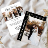 Prettig & Getrouwd Gefolieerd Huwelijk Bedankt Folie Feestdagenkaart