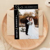 Prettig & Getrouwd Gefolieerd Huwelijk Bedankt Folie Feestdagenkaart