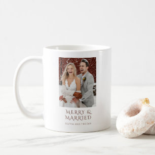 Prettig Getrouwd Kerstvakantie Foto Koffiemok