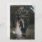 Prettig getrouwd Pasgetrouwd meneer en mevrouw Ker Feestdagenkaart (Voorkant)