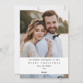 Prettig getrouwd Pasgetrouwden 1e kerstfoto Feestdagenkaart (Achterkant)