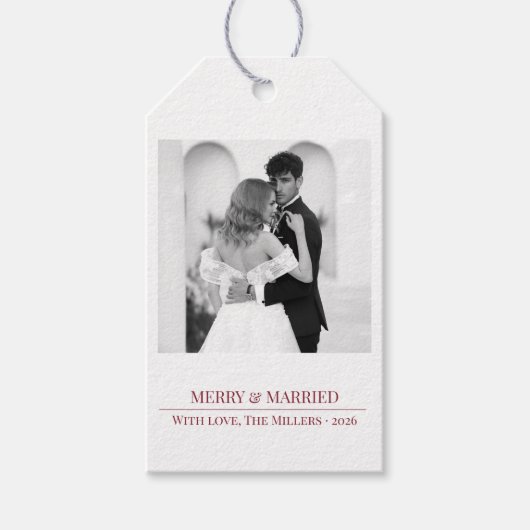 Prettig & Getrouwd - Persoonlijk Kerstcadeau voor  Cadeaulabel (Voorkant)