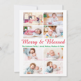 Prettig & Gezegend 8 foto's - kerstkaart Kaart