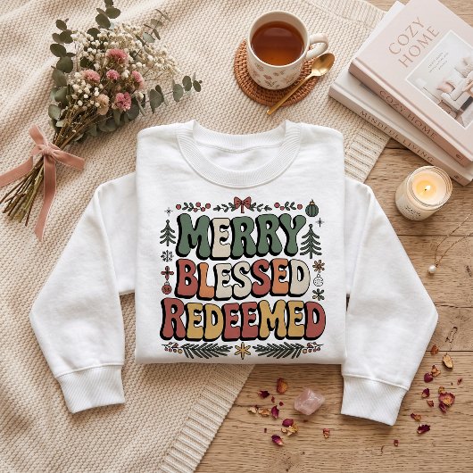 Prettig, gezegend, verlost, Kerstmis Trui