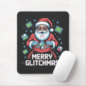 Prettig GlitchKerst Codeer Programmeerder Sinterkl Muismat (Met muis)