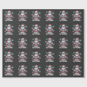 Prettig Glitchkerstmis Codeur Programmeur Kerstman Cadeaupapier (Vlak)