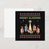 Prettig Glizzmas Lelijk Kerst Hot Dog Kerstmis Feestdagenkaart (Voorkant / Achterkant)