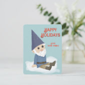 Prettig Gnome Knuffel Kerstkaart (Staand voorkant)