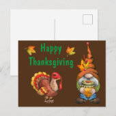 Prettig Gnome voor Thanksgiving Briefkaart (Voorkant / Achterkant)
