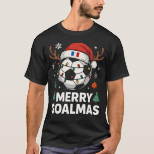 Prettig Goalmas Frankrijk - Grappig Voetbal Kerstf T-shirt