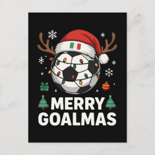 Prettig Goalmas Italië - Grappig Voetbal Kerstmis Briefkaart