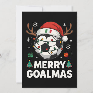 Prettig Goalmas Italië - Grappig Voetbal Kerstmis Kaart