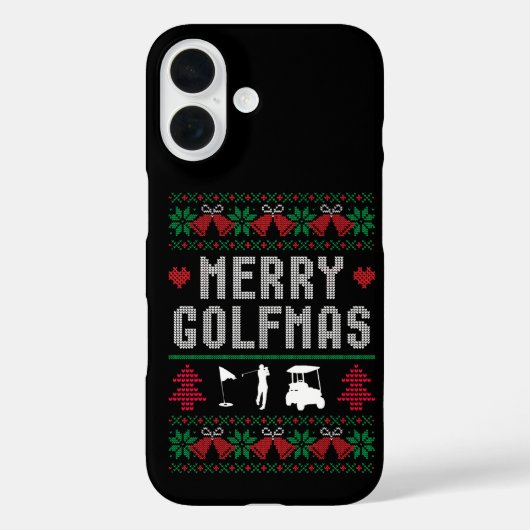 Prettig Golfkerstfeest Golf Golfsport Golfer Lelij Case-Mate iPhone Case (Achterkant)