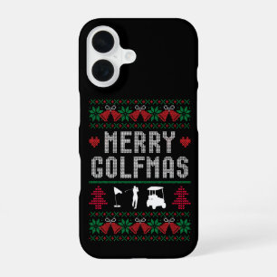 Prettig Golfkerstfeest Golf Golfsport Golfer Lelij iPhone 16 Hoesje