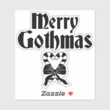 Prettig Gothkerstfeest Zwart-Witte Suikerstokhart
