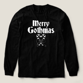 Prettig Gothkerstfeest Zwart-Witte Suikerstokhart Tri-Blend Shirt
