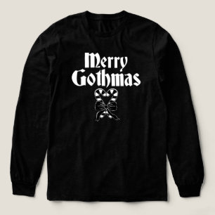 Prettig Gothkerstfeest Zwart-Witte Suikerstokhart Tri-Blend Shirt