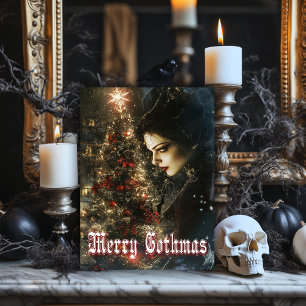 Prettig Gothmas Kerstkaart Notitiekaartje