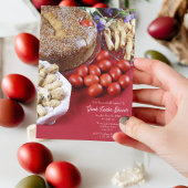 Prettig Grieks Pasen met Tsoureki-brood kaart