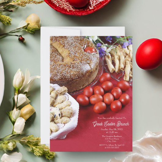 Prettig Grieks Pasen met Tsoureki-broodkaart Kaart