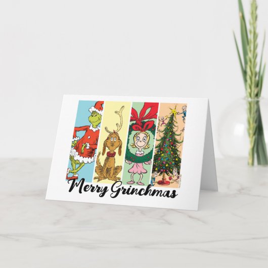 Prettig Grinch Kerst Collage Feestdagen Kaart (Voorkant)