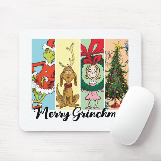 Prettig Grinch Kerst Collage Muismat (Met muis)