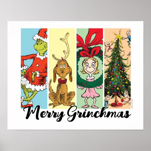 Prettig Grinch Kerst Collage Poster (Voorkant)