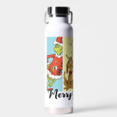 Prettig Grinch Kerst Collage Waterfles (Voorkant)