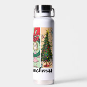 Prettig Grinch Kerst Collage Waterfles (Achterkant)