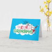 Prettig Grinch-kerstfeest meneer Grinch Kaart (Gele Bloem)