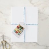 Prettig Grinchkerstfeest Collage Cadeaulabel (Met Touw)