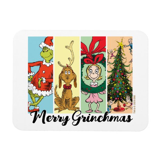 Prettig Grinchkerstfeest Collage Magneet (Horizontaal)