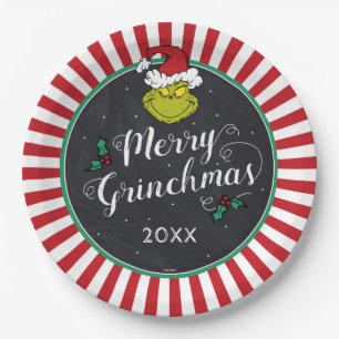 Prettig Grinchmas   Grinch Feestje Papieren Bordje