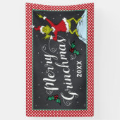 Prettig Grinchmas | Grinch Feestje Spandoek (Verticaal)