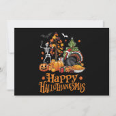 Prettig Hallothanksmas Fijne Halloween Thanksgivin Feestdagenkaart (Voorkant)