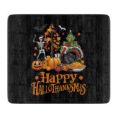 Prettig Hallothanksmas Fijne Halloween Thanksgivin Snijplank (Voorkant)