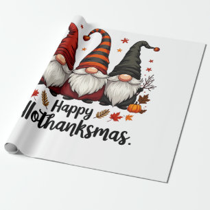 Prettig Hallothanksmas Halloween Kerstmis Kabouter Cadeaupapier