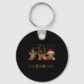 Prettig Hallothanksmas Hoogland Koe Halloween Kers Sleutelhanger (Voorkant)