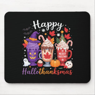 Prettig Hallothanksmas Koffie Liefhebber Halloween Muismat