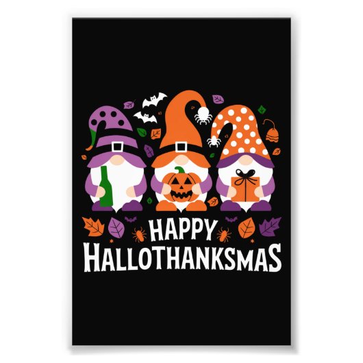 Prettig Hallothanksmis Kabouter Liefhebber Prettig Foto Afdruk (Voorkant)