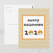 Prettig Halloween 2020 Pompoen Briefkaart (Voorkant / Achterkant)
