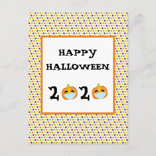 Prettig Halloween 2020 Pompoen Briefkaart (Voorkant)