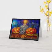 Prettig Halloween ‘24 - Wenskaart Kaart (Gele Bloem)