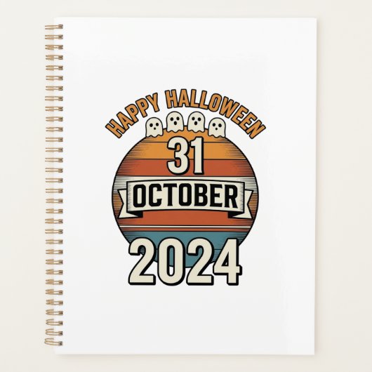 Prettig Halloween 31 oktober Vintage spook ontwerp Planner (Voorkant)