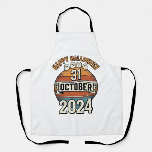 Prettig Halloween 31 oktober Vintage spookontwerp_ Schort